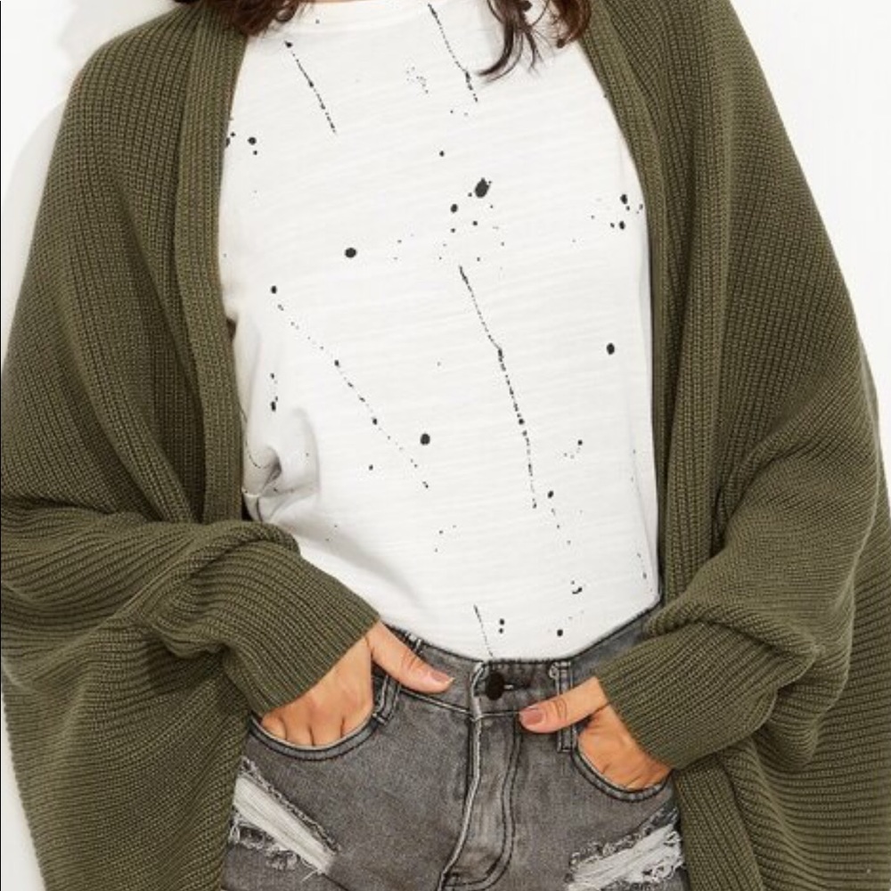 Green shawl collar